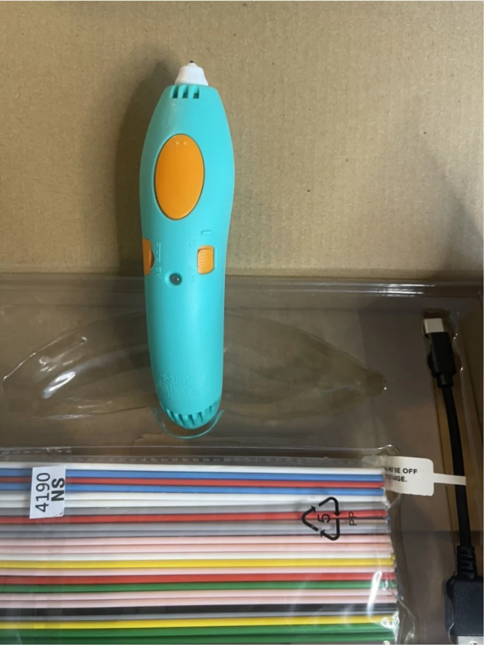 3Doodler Start + Essentials 3D Printing Pen Set Light Blue Gently Used